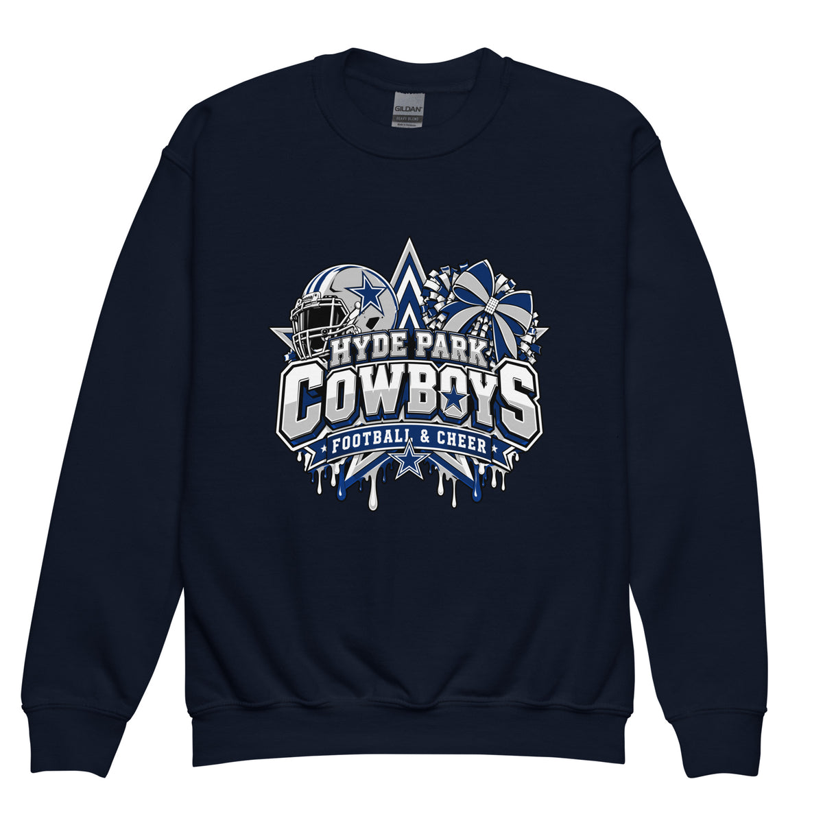 Classic | Youth Sweatshirt | Hyde Park Cowboys | Crest Logo