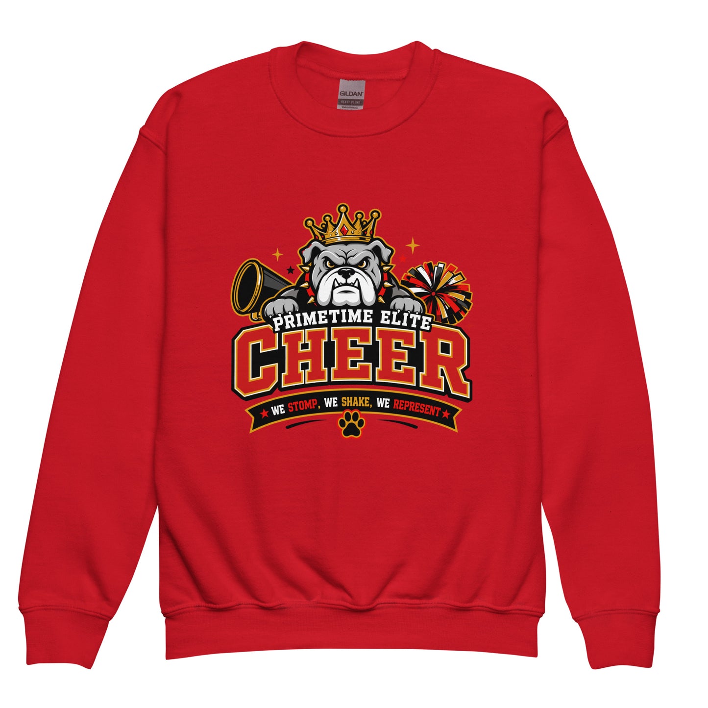 Classic | Youth Sweatshirt | PTE Bulldog Cheer | Crest Logo