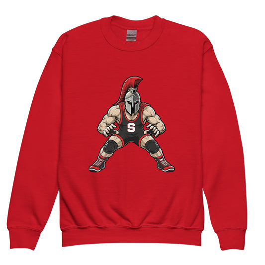 Classic | Youth Sweatshirt | Spartan Wrestling Club | Mascot Logo