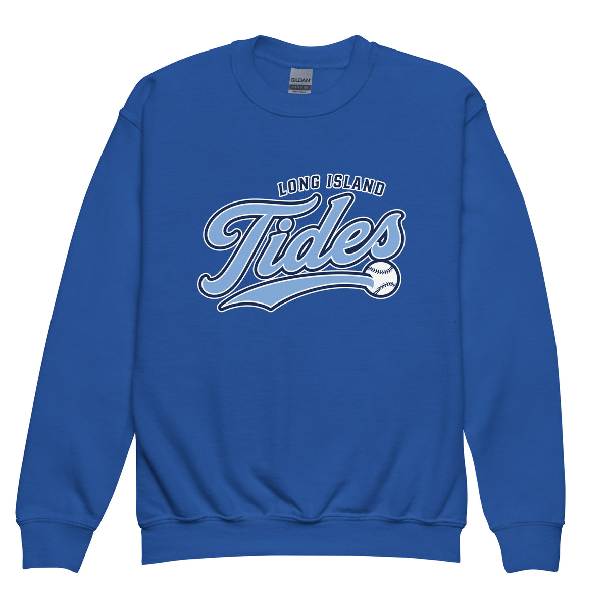 Classic | Youth Sweatshirt | Long Island Tides Baseball | Athletics Logo