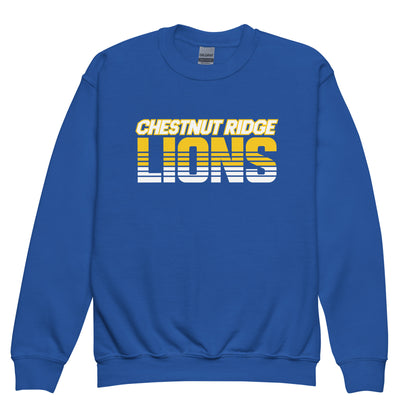 Classic | Youth Sweatshirt | Chestnut Ridge Lions Football | Script Logo