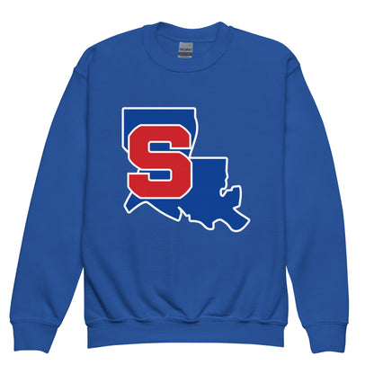 Classic | Youth Sweatshirt | Louisiana Slam Baseball | Crest Logo
