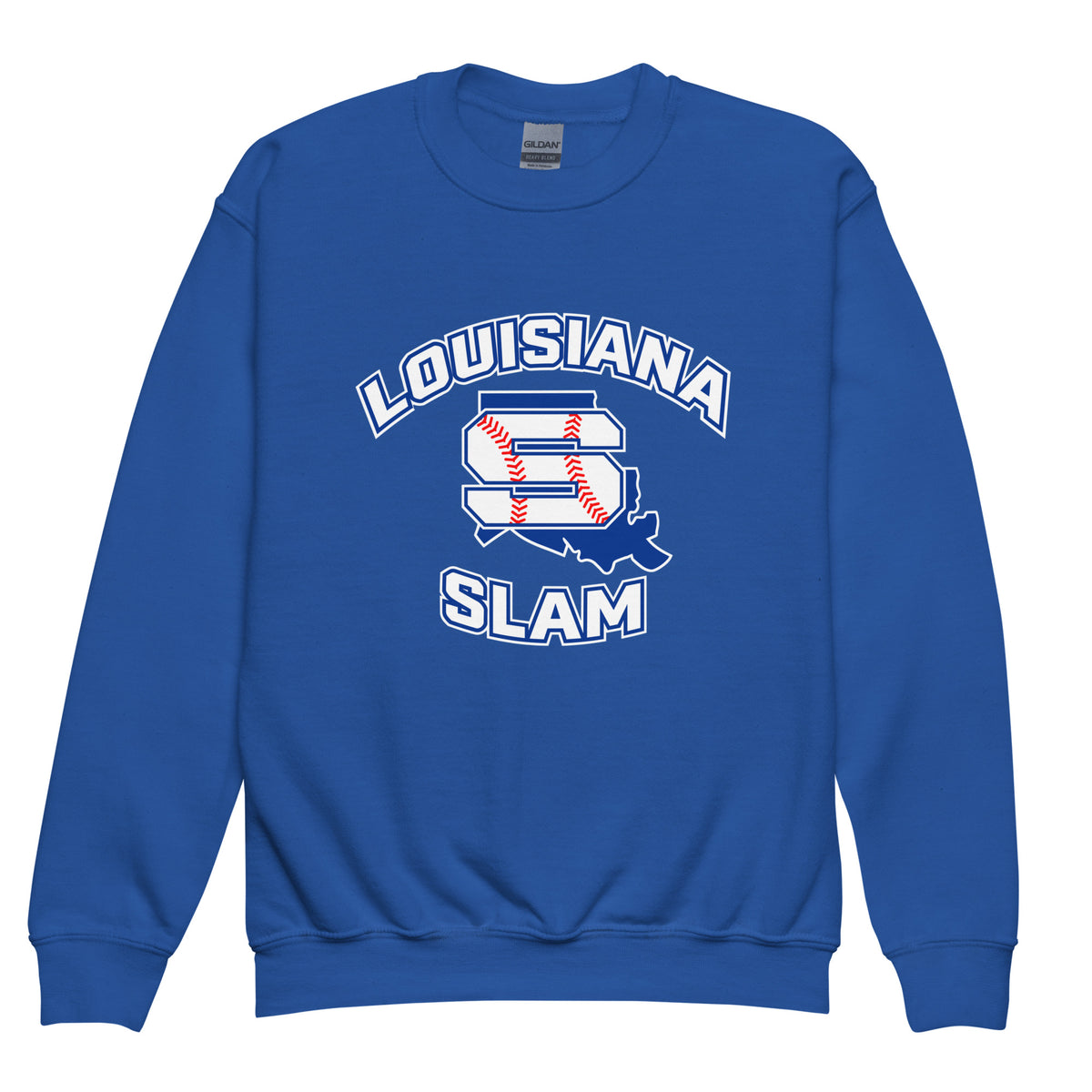 Classic | Youth Sweatshirt | Louisiana Slam Baseball | Emblem Logo