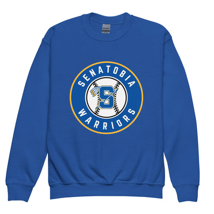 Classic | Youth Sweatshirt | Senatobia Warriors Baseball | Badge Logo