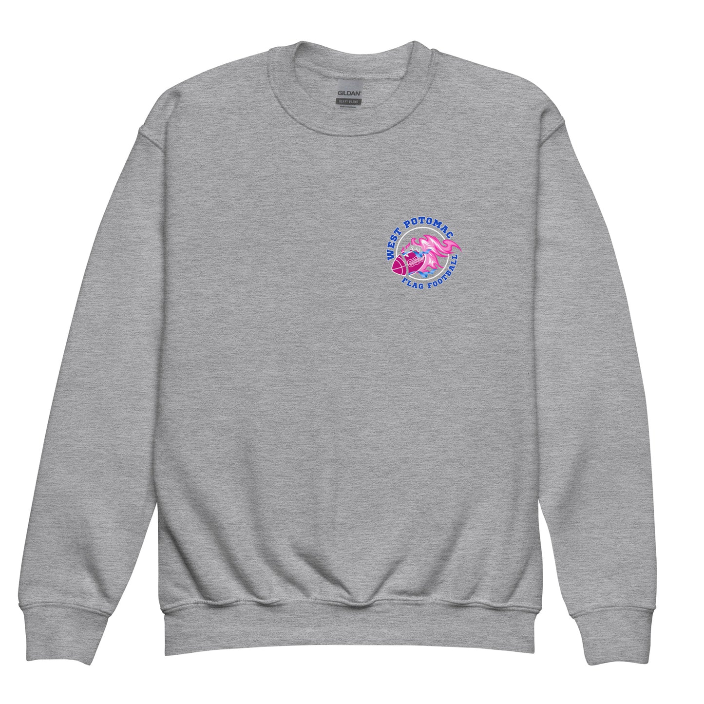 Classic | Youth Sweatshirt | West Potomac Flag Football | Emblem Logo