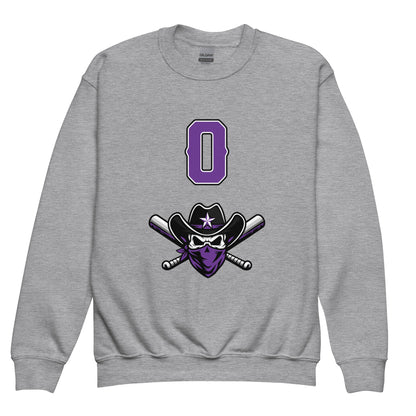 Classic | Youth Sweatshirt | Carolina Outlaws Baseball | Purple Renegades Logo