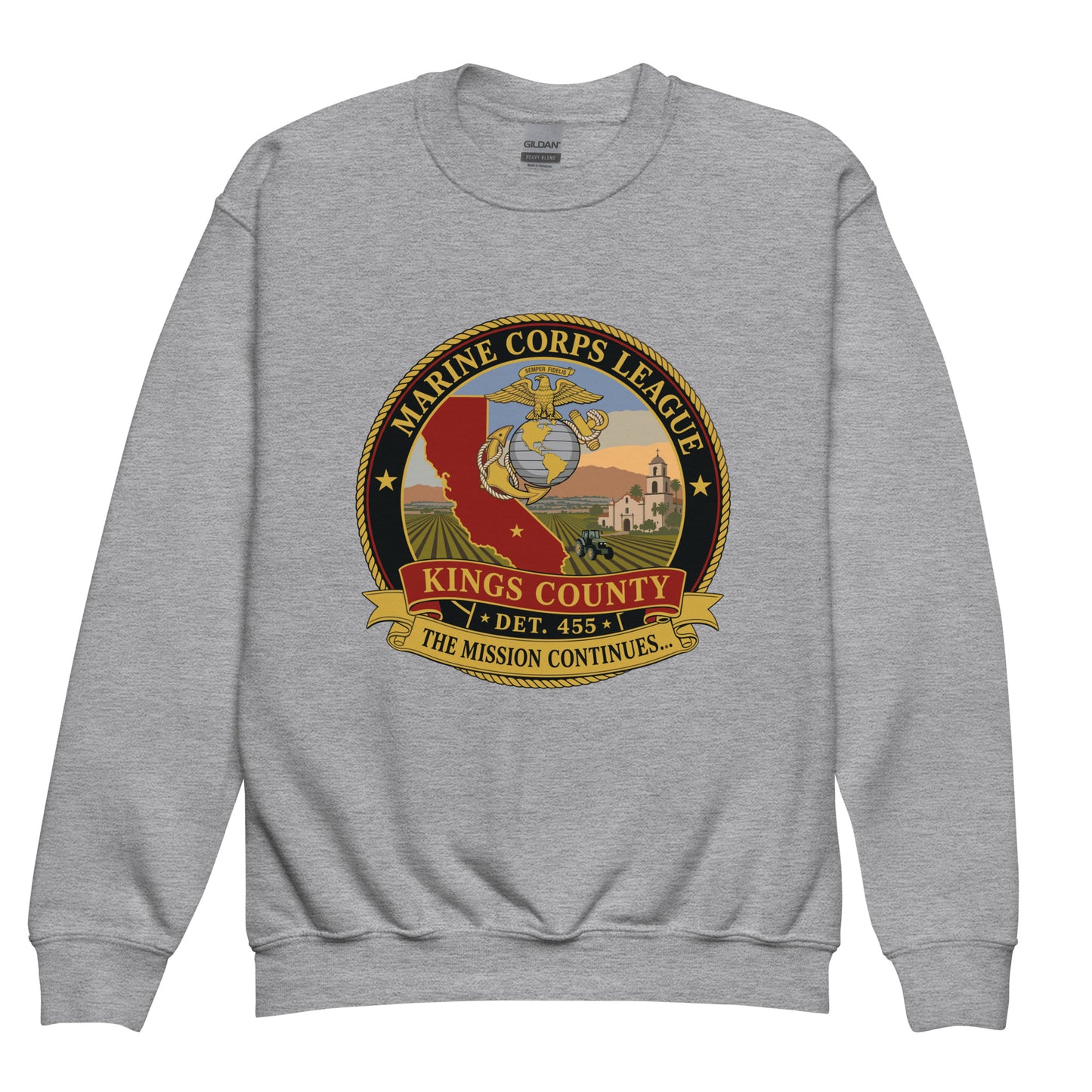 Classic | Youth Sweatshirt | Marine Corps League kings County Det 455 | Shield Logo