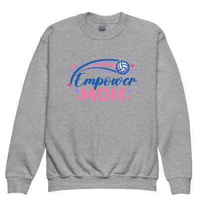 Classic | Youth Sweatshirt | Empower Volleyball Club | Mom Crest Logo