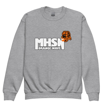 Classic | Youth Sweatshirt | Orange Wave Marching Band | Crest Logo