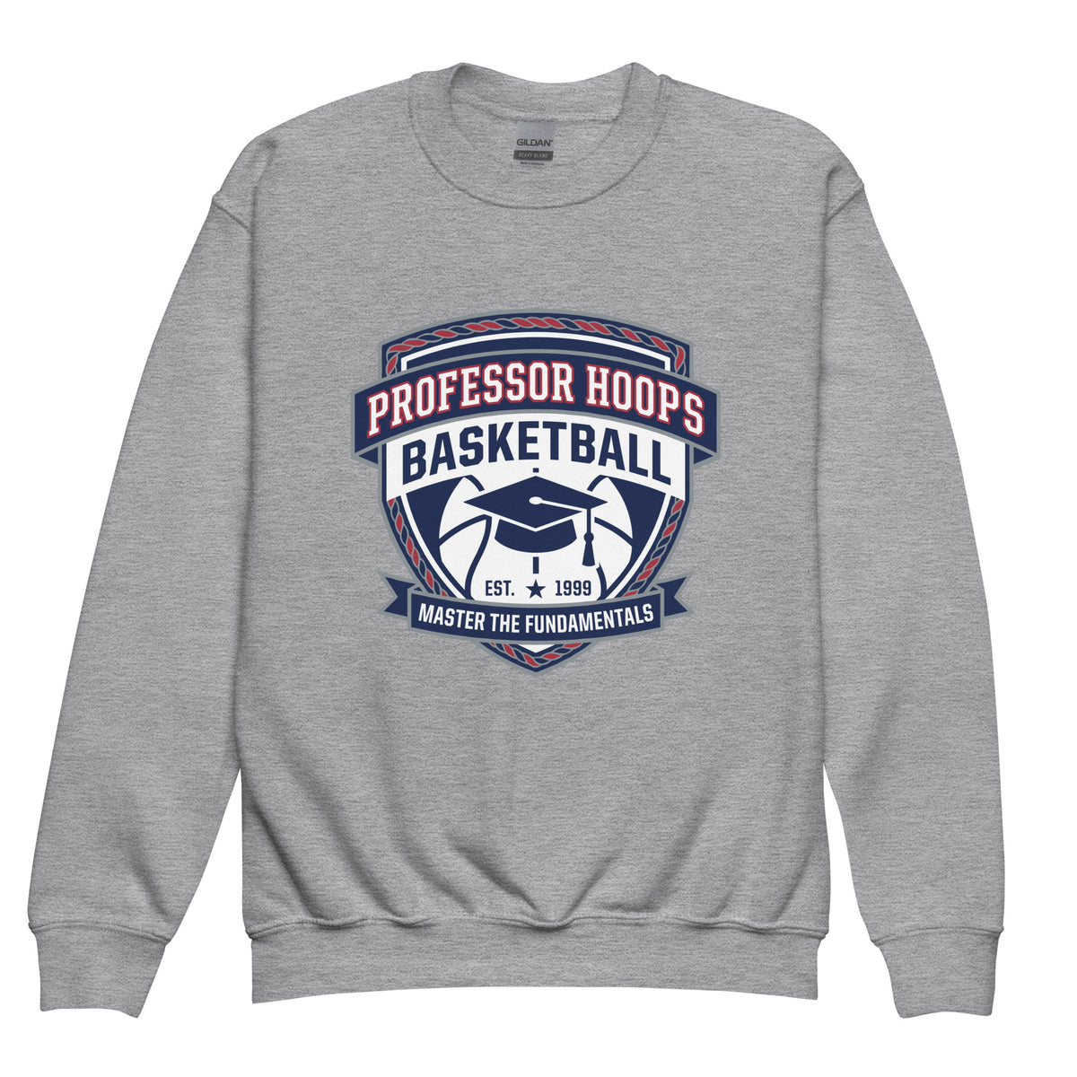 Classic | Youth Sweatshirt | Professor Hoops Basketball | Crest Logo