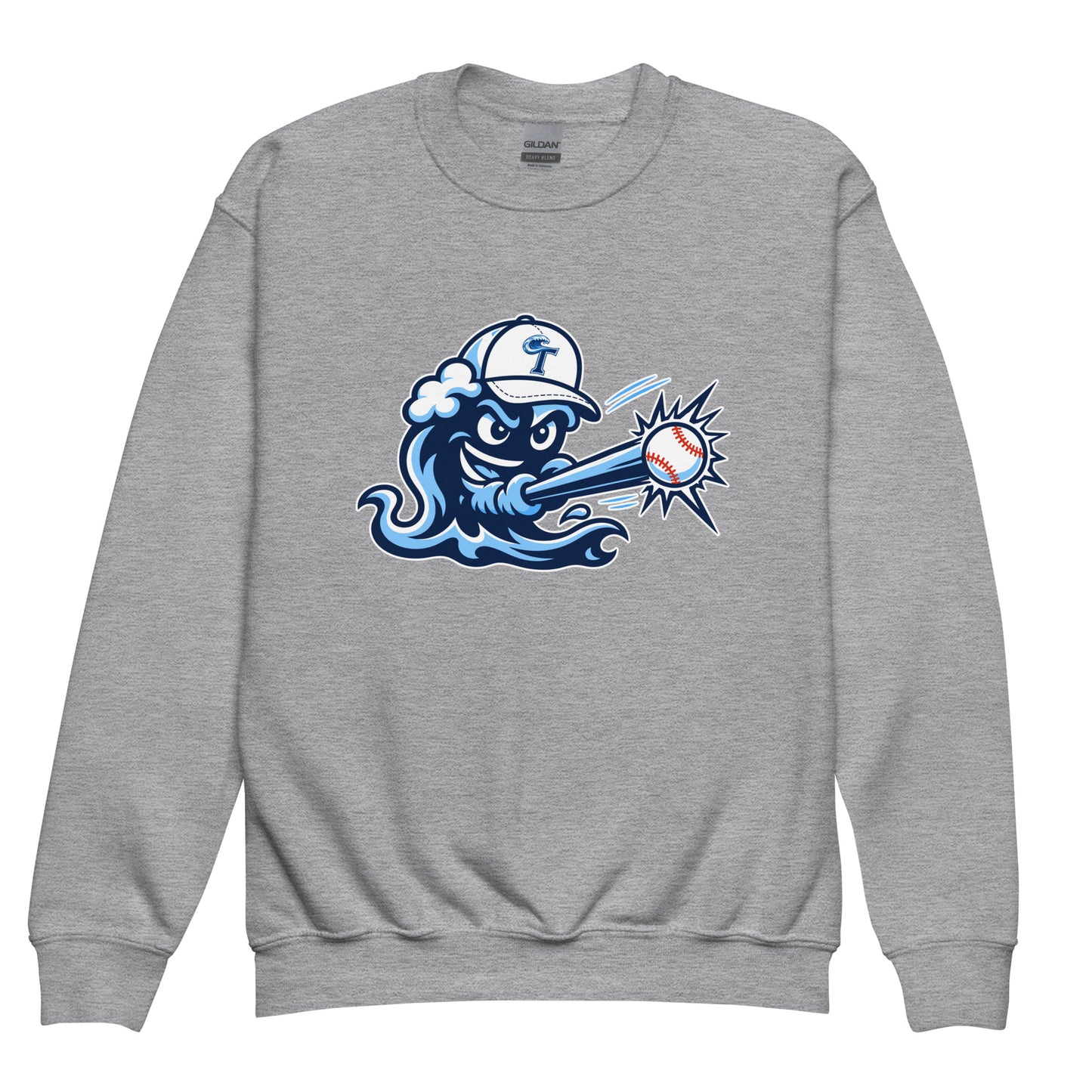Classic | Youth Sweatshirt | Long Island Tides Baseball | Mascot Logo