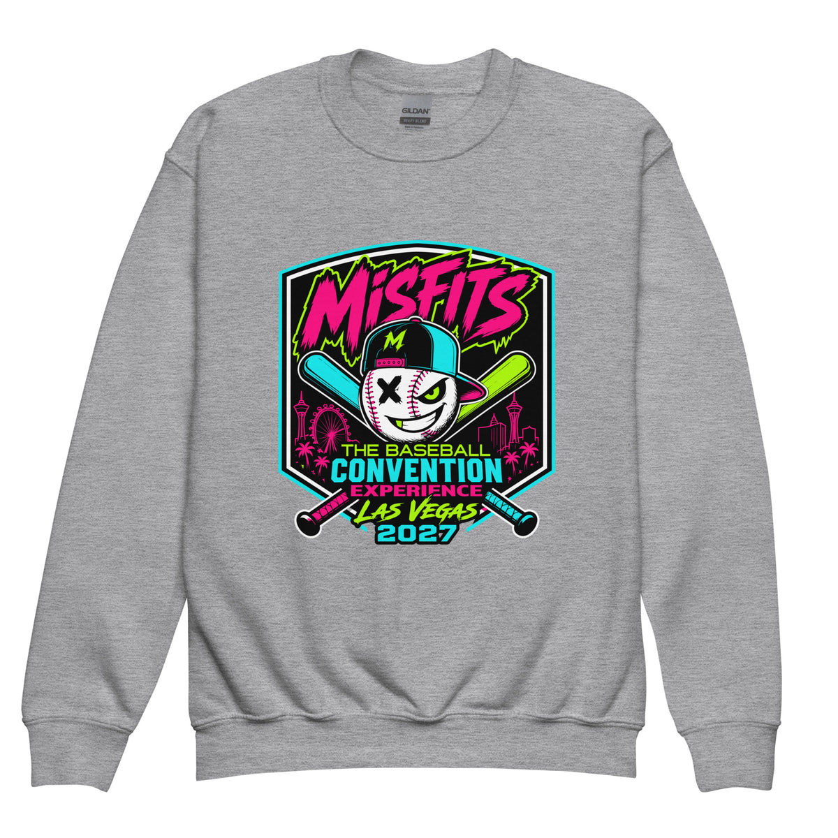Classic | Youth Sweatshirt | Misfits Baseball | Shield Logo