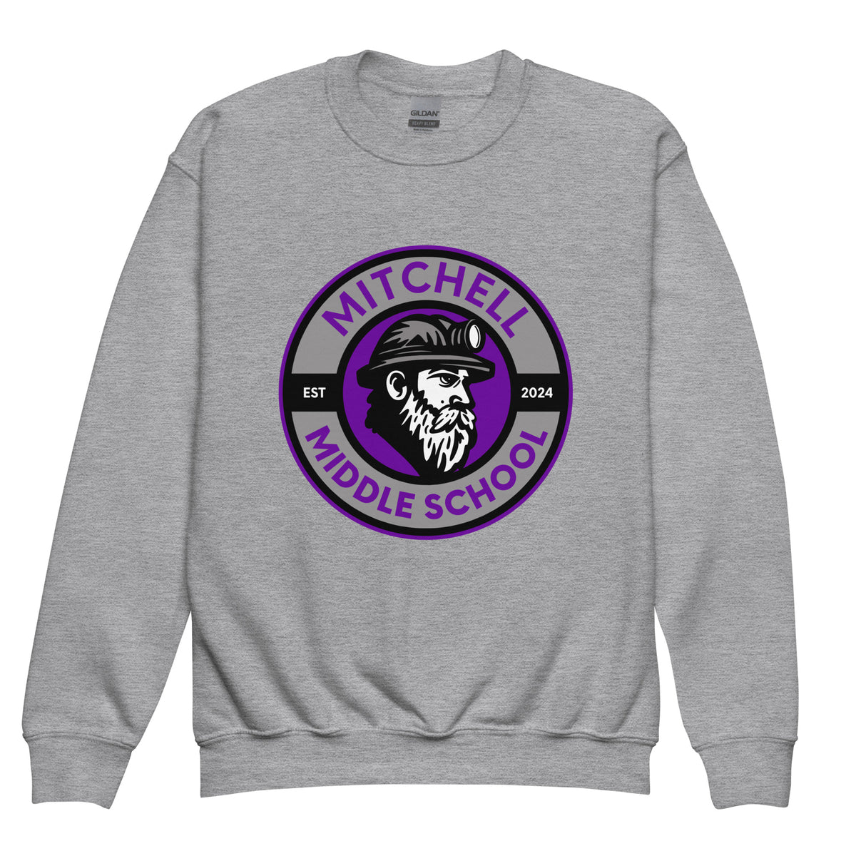 Classic | Youth Sweatshirt | Mitchell Middle School Softball | Badge Logo