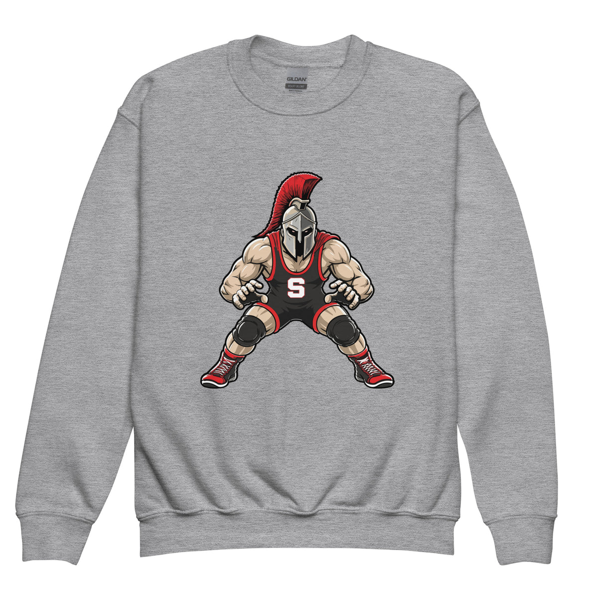 Classic | Youth Sweatshirt | Spartan Wrestling Club | Mascot Logo