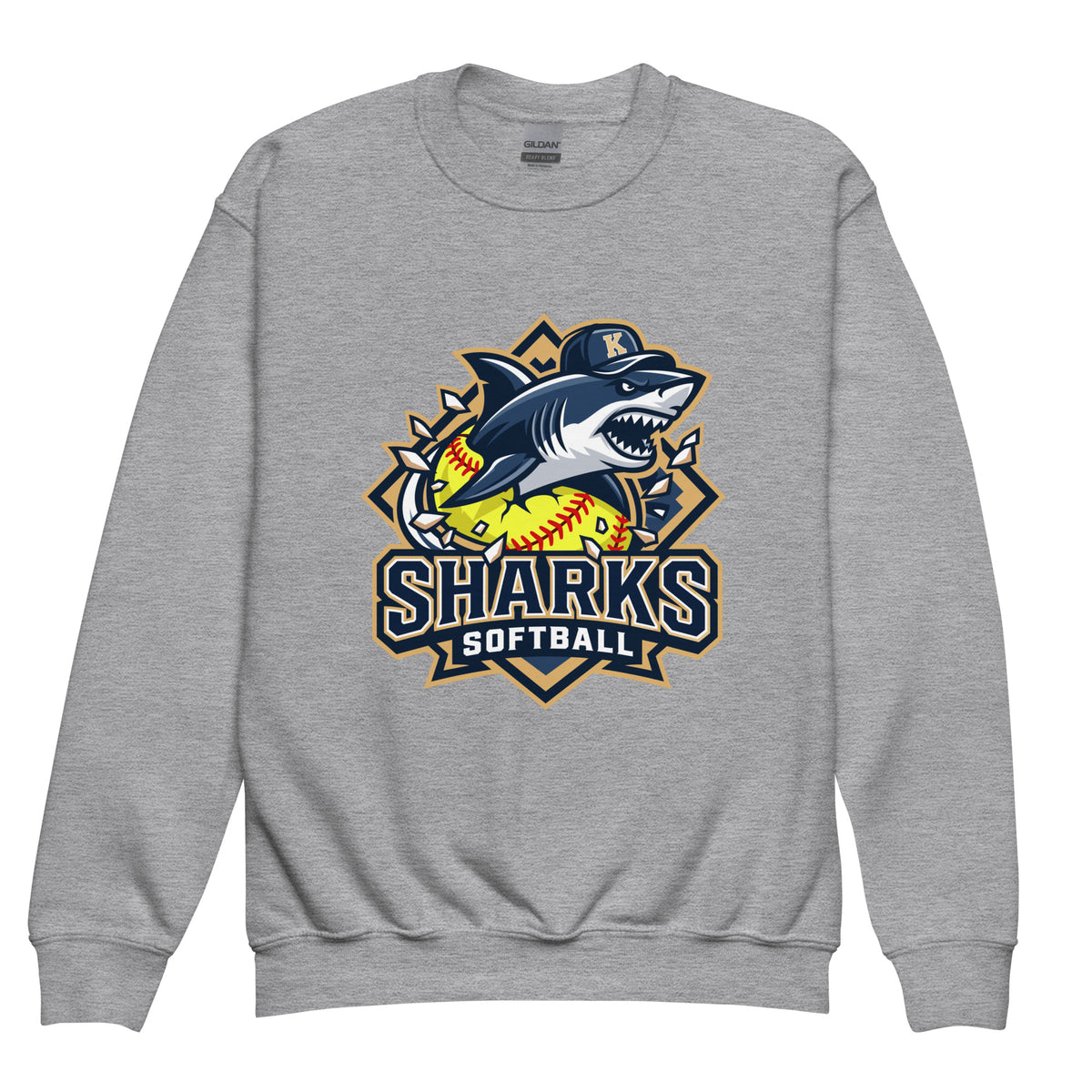 Classic | Youth Sweatshirt | Sharks Diamond Sports | Crest Logo
