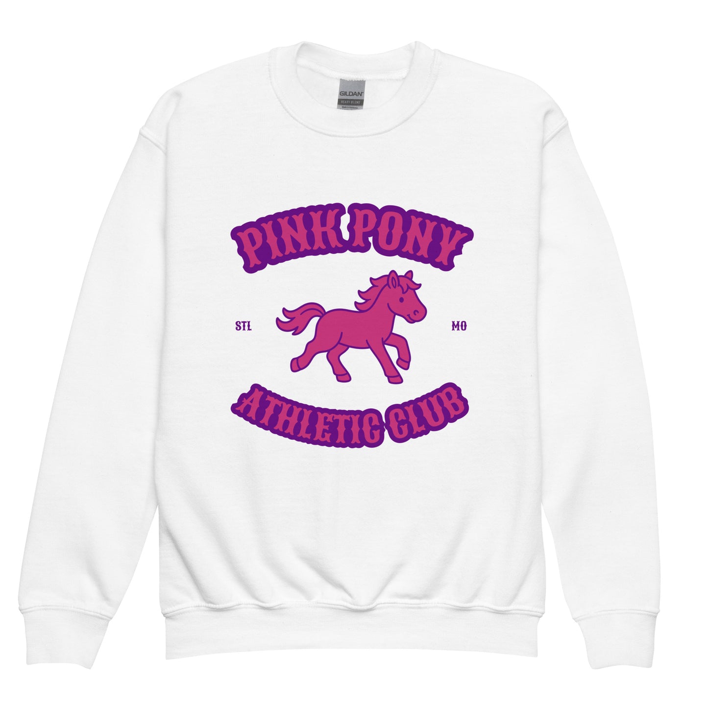 Classic | Youth Sweatshirt | Pink Pony Athletic Club | Crest Logo