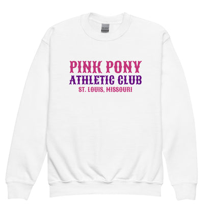 Classic | Youth Sweatshirt | Pink Pony Athletic Club | Athletic Wordmark Logo