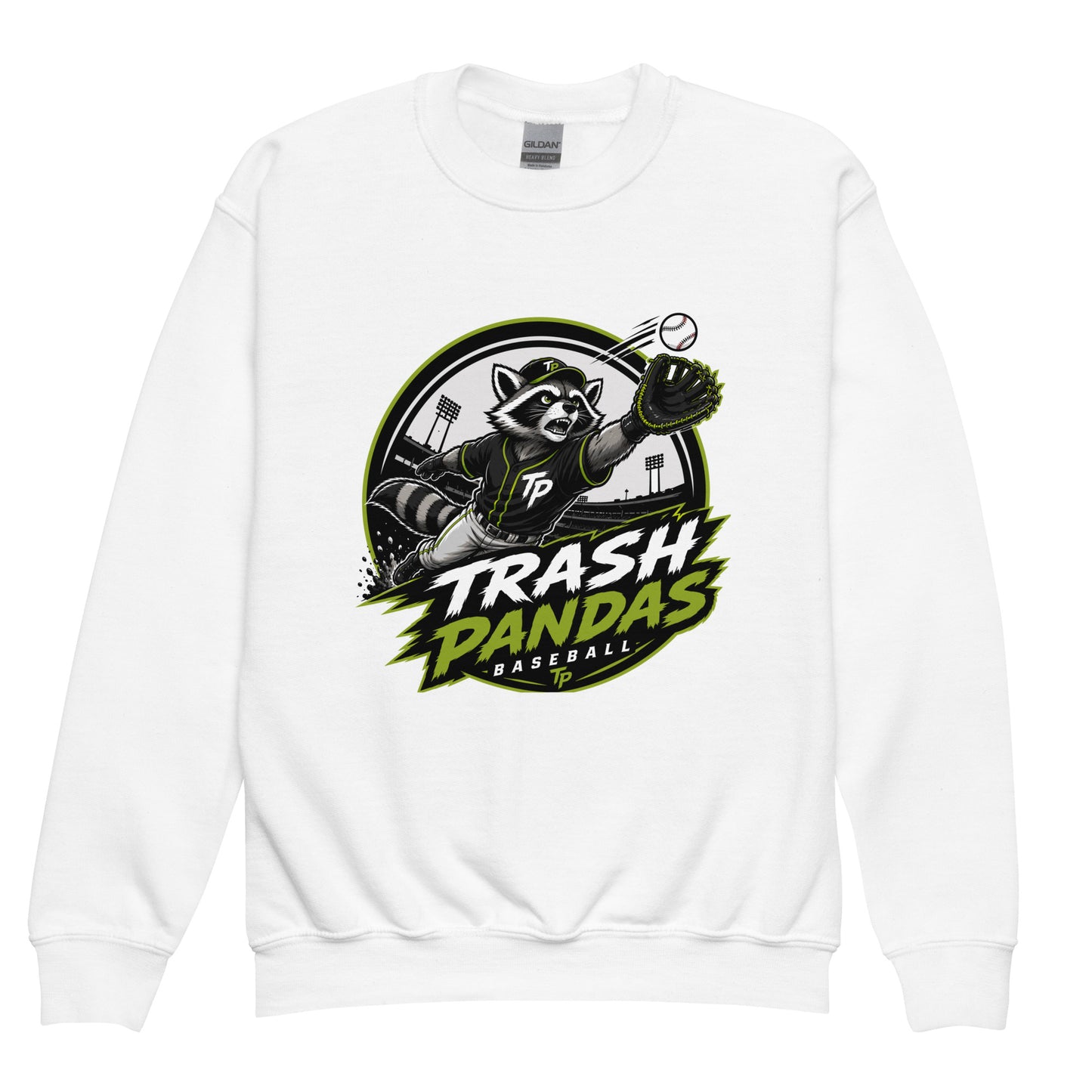 Classic | Youth Sweatshirt | Trash Pandas Baseball Organization | Emblem Logo