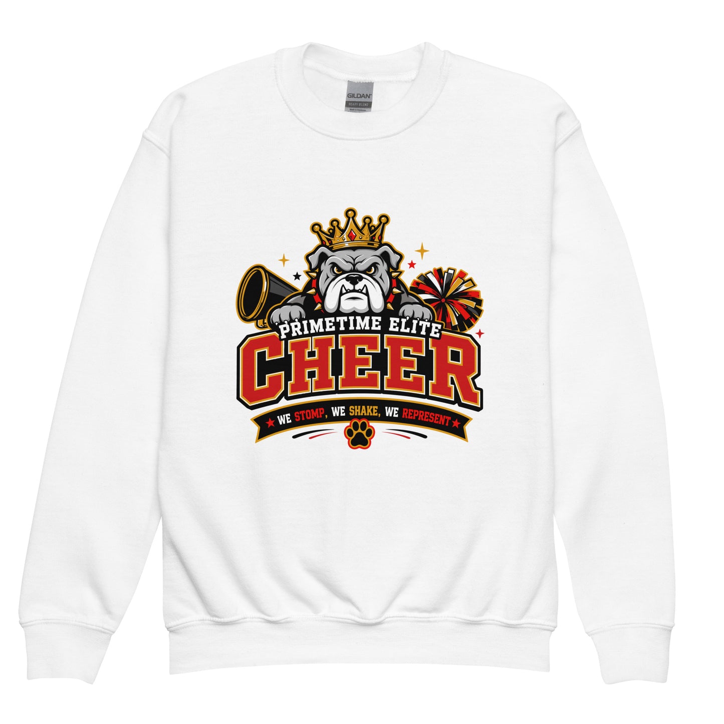 Classic | Youth Sweatshirt | PTE Bulldog Cheer | Crest Logo