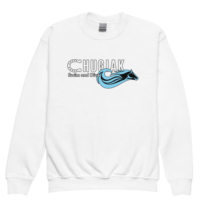 Classic | Youth Sweatshirt | Chugiak Mustang Swim & Dive | Emblem Logo