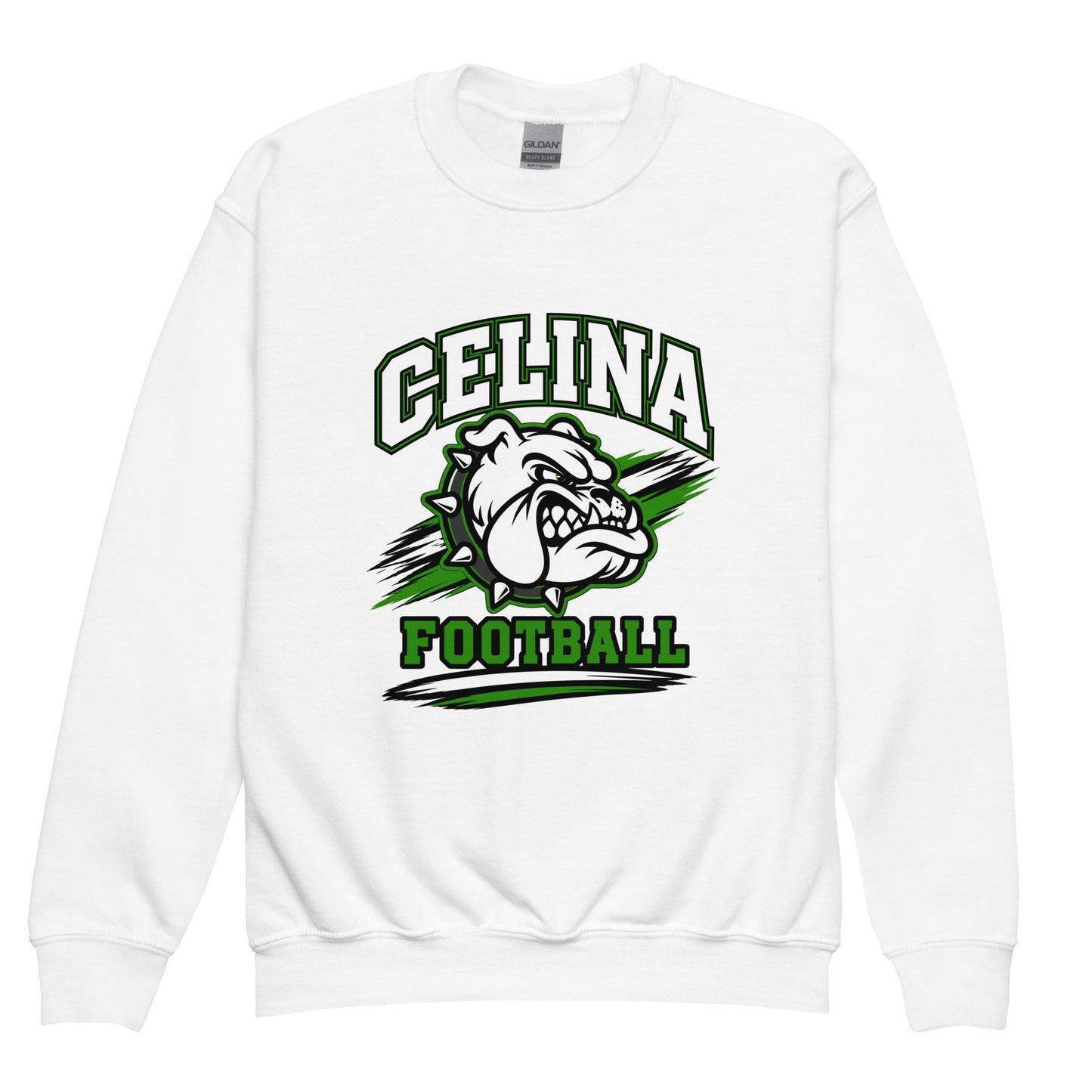 Classic | Youth Sweatshirt | Celina Black Football | Emblem Logo