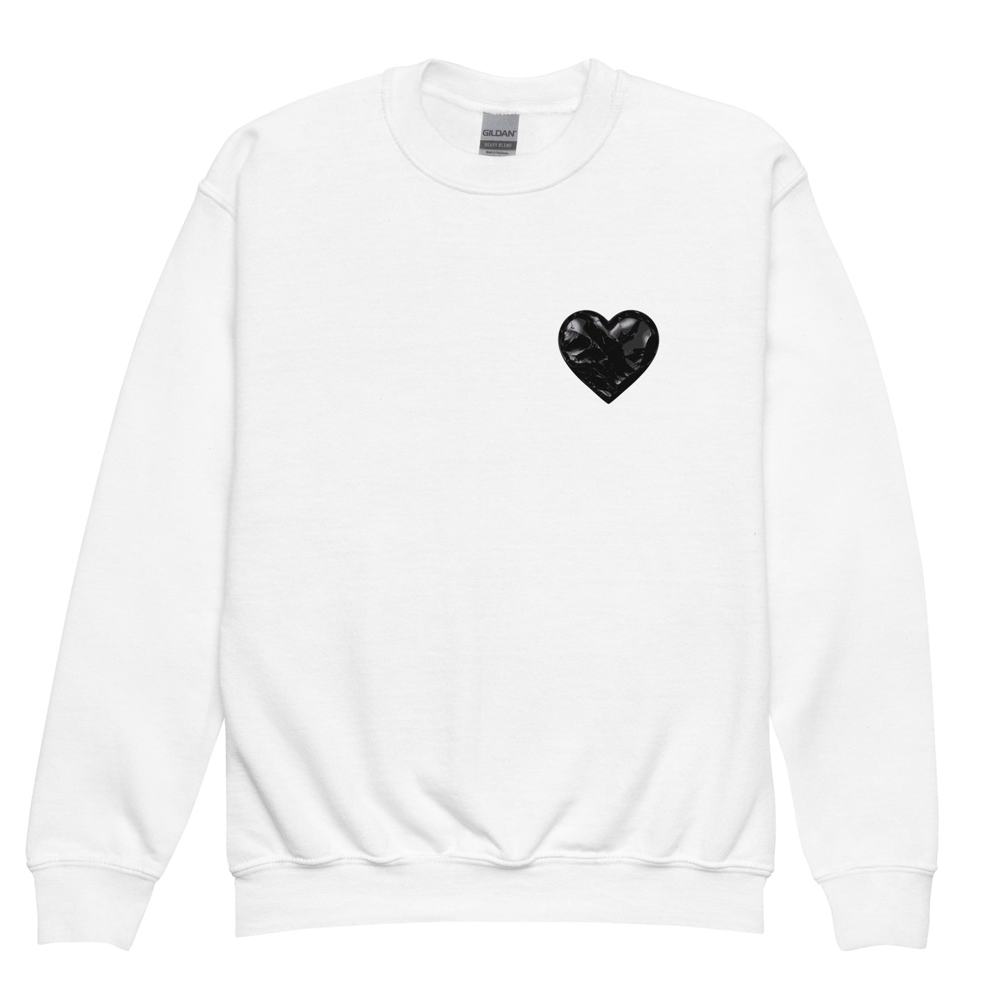Classic | Youth Sweatshirt | Obsidian Heartbeat | Heart Crest Logo