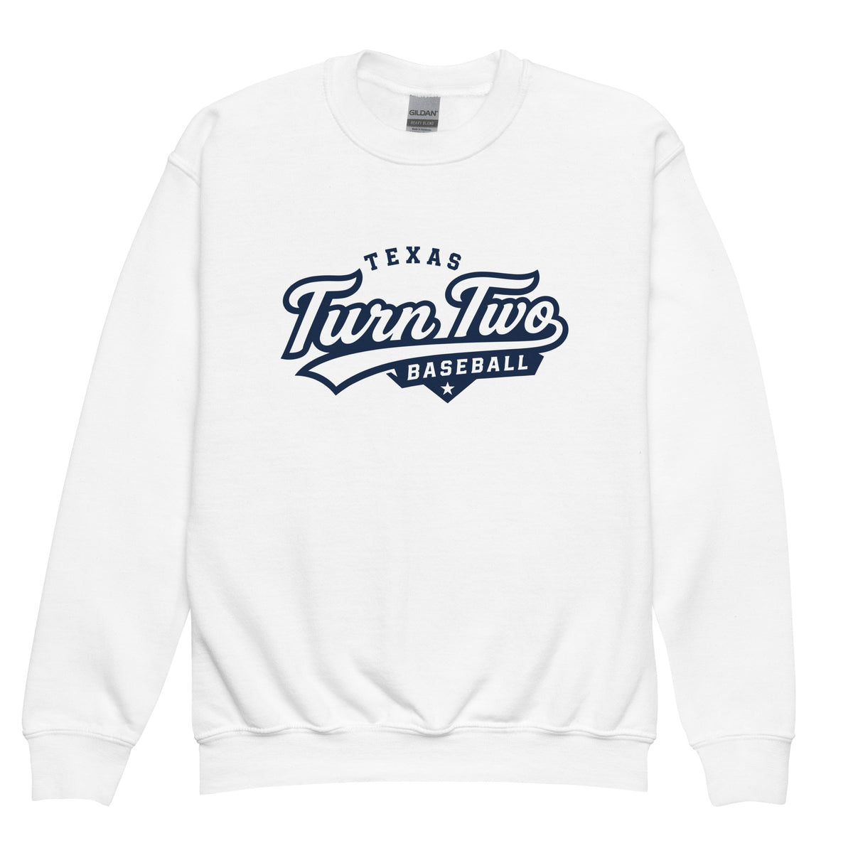 Classic | Youth Sweatshirt | Texas Turn Two Baseball | Athletics Logo