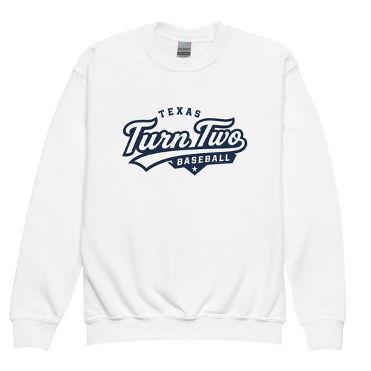 Classic | Youth Sweatshirt | Texas Turn Two Baseball | Athletics Logo