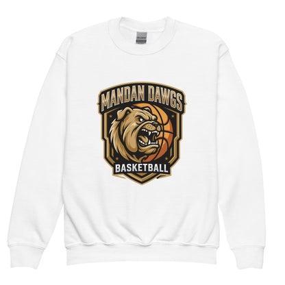 Classic | Youth Sweatshirt | Mandan Dawgs Basketball | Shield Logo
