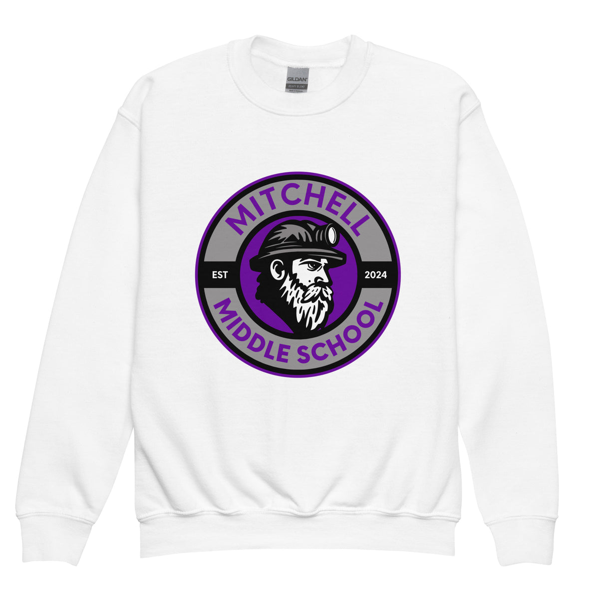 Classic | Youth Sweatshirt | Mitchell Middle School Softball | Badge Logo