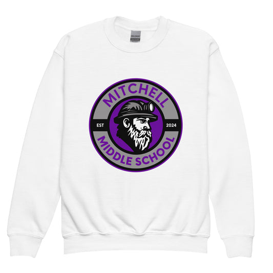 Classic | Youth Sweatshirt | Mitchell Middle School Softball | Badge Logo
