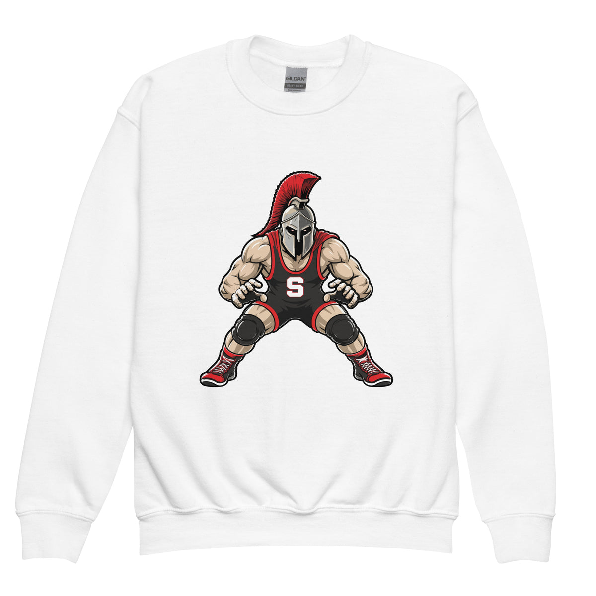 Classic | Youth Sweatshirt | Spartan Wrestling Club | Mascot Logo