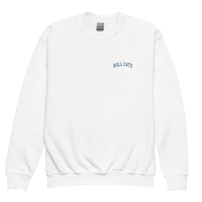 Classic | Youth Sweatshirt | Geneseo Mudcats | Roll Cats Script Logo