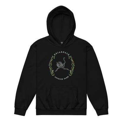 Classic | Youth Hoodie | Briardale Ostrich Farm | Crest Logo
