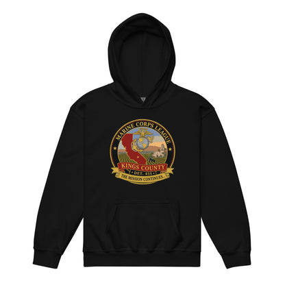 Classic | Youth Hoodie | Marine Corps League kings County Det 455 | Shield Logo