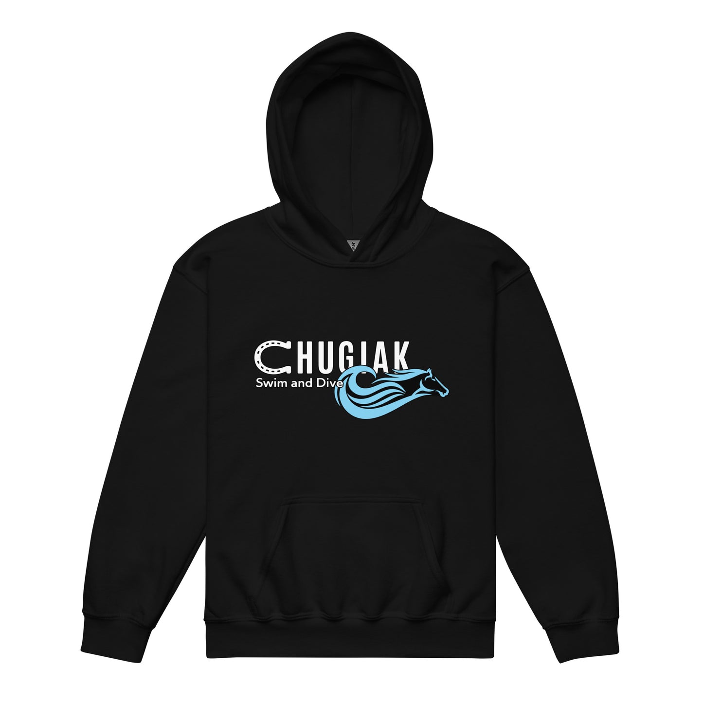 Classic | Youth Hoodie | Chugiak Mustang Swim & Dive | Emblem Logo