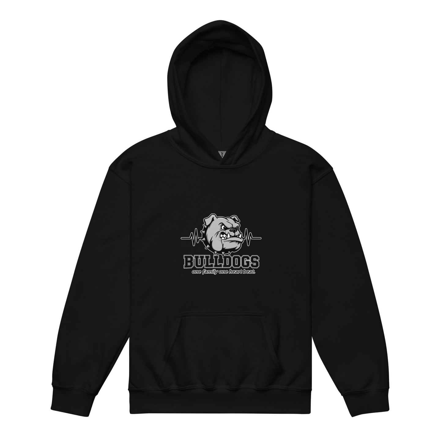 Classic | Youth Hoodie | Celina Recreational Football Black | Bulldogs Crest Logo