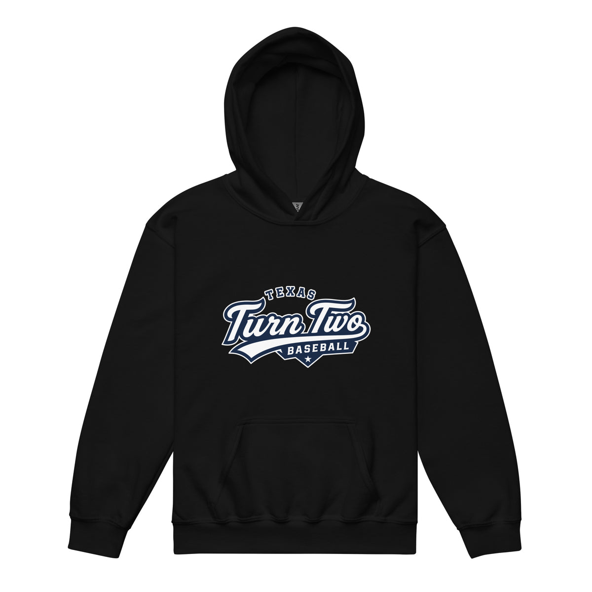 Classic | Youth Hoodie | Texas Turn Two Baseball | Athletics Logo