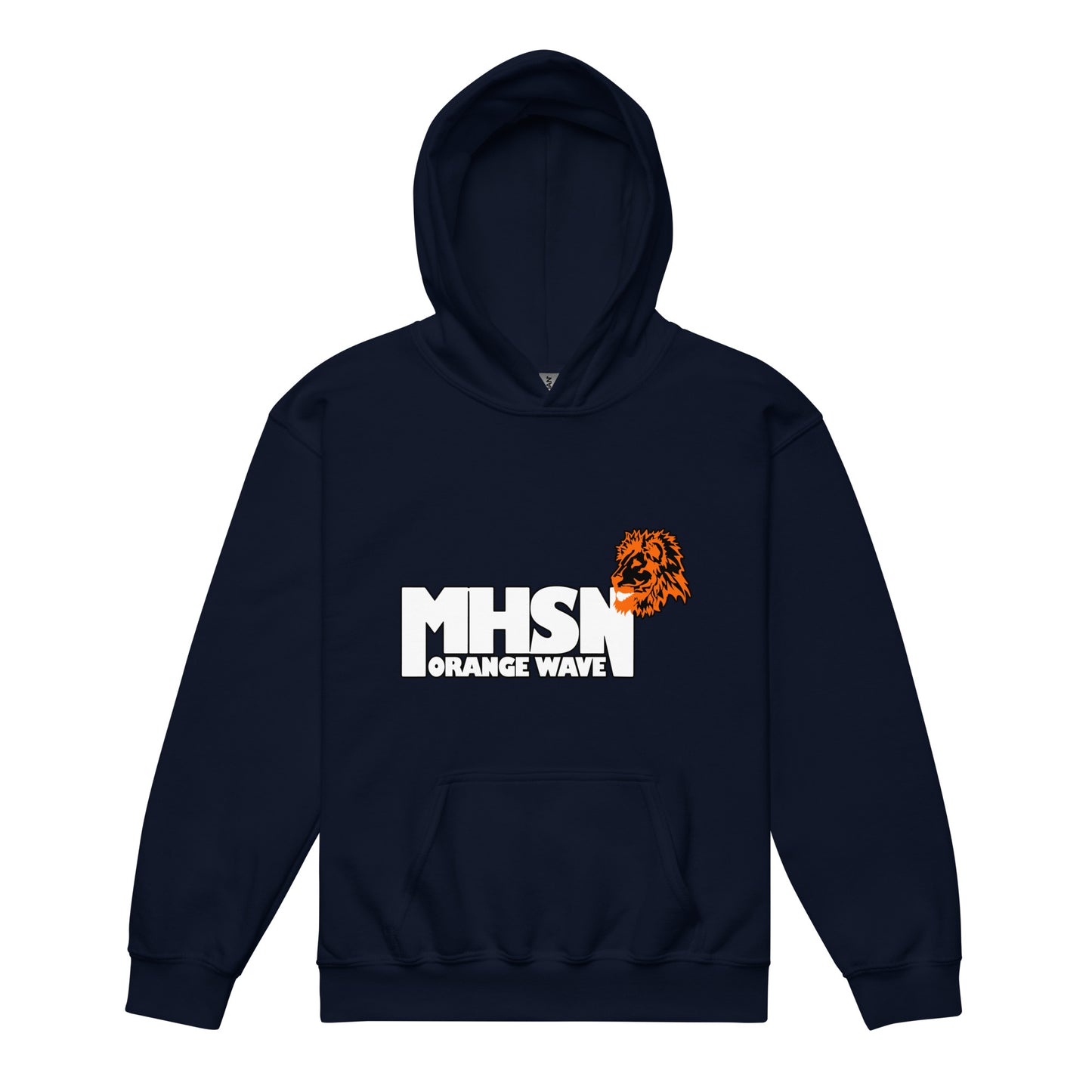 Classic | Youth Hoodie | Orange Wave Marching Band | Crest Logo