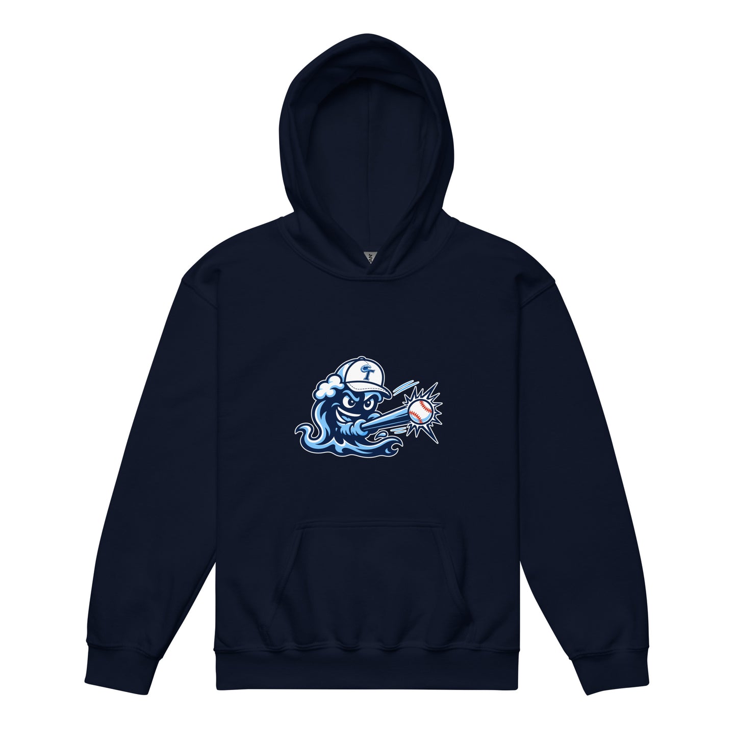 Classic | Youth Hoodie | Long Island Tides Baseball | Mascot Logo