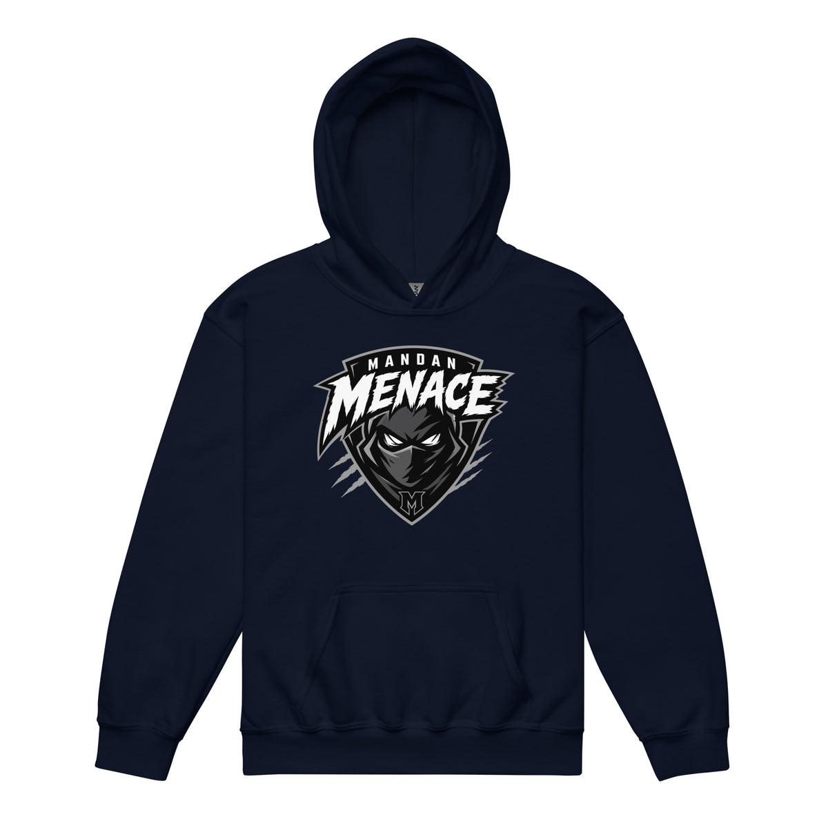 Classic | Youth Hoodie | Mandan Menace | Shield Logo