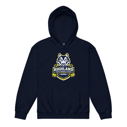 Classic | Youth Hoodie | Highland youth football and cheer | Emblem Logo