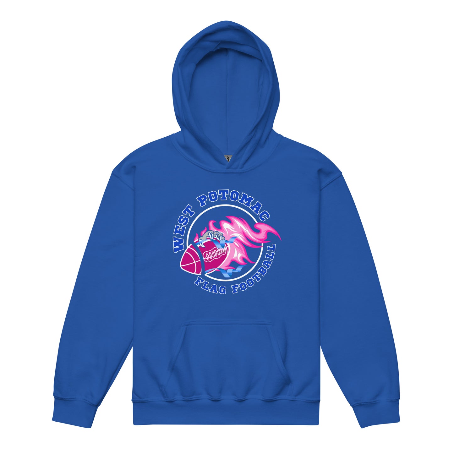 Classic | Youth Hoodie | West Potomac Flag Football | Crest Logo