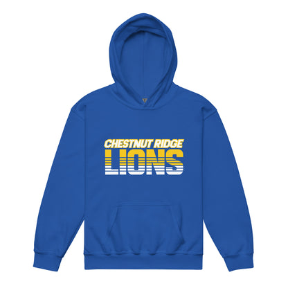Classic | Youth Hoodie | Chestnut Ridge Lions Football | Script Logo