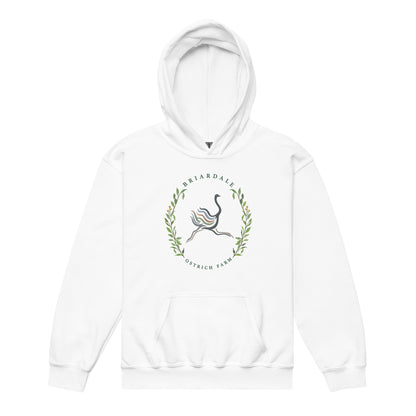 Classic | Youth Hoodie | Briardale Ostrich Farm | Crest Logo