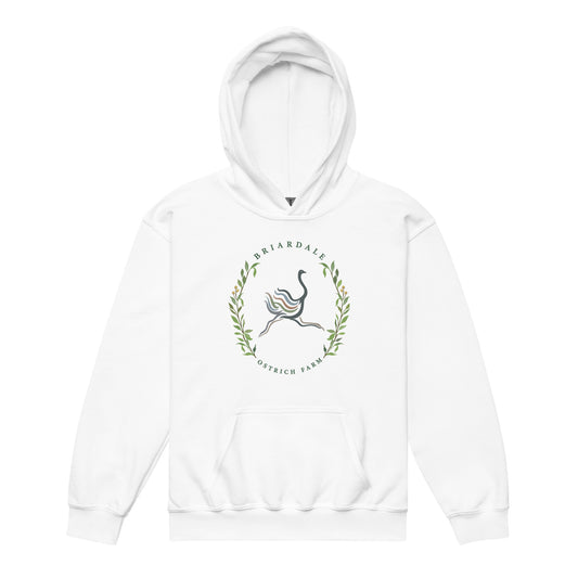 Classic | Youth Hoodie | Briardale Ostrich Farm | Crest Logo