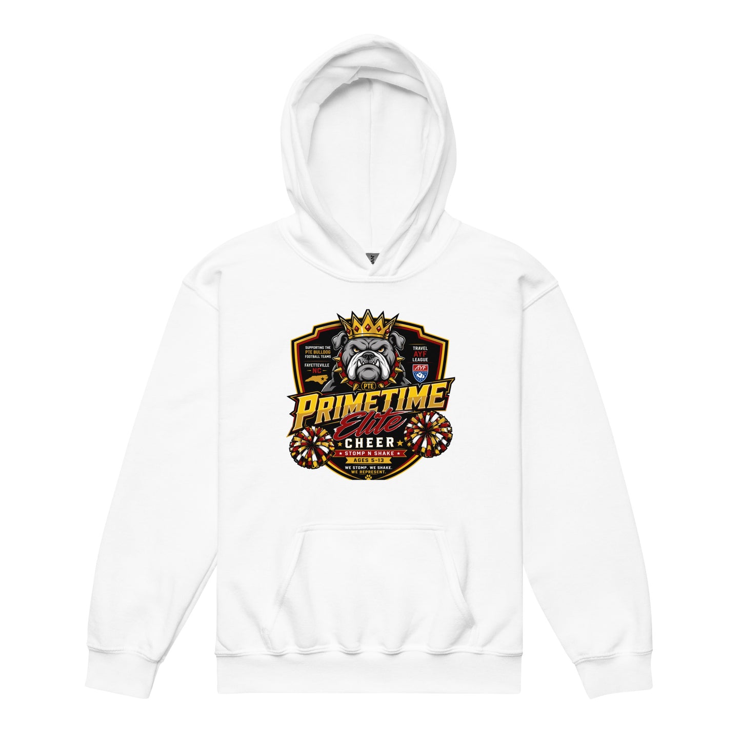 Classic | Youth Hoodie | PTE Bulldog Cheer | Shield Logo