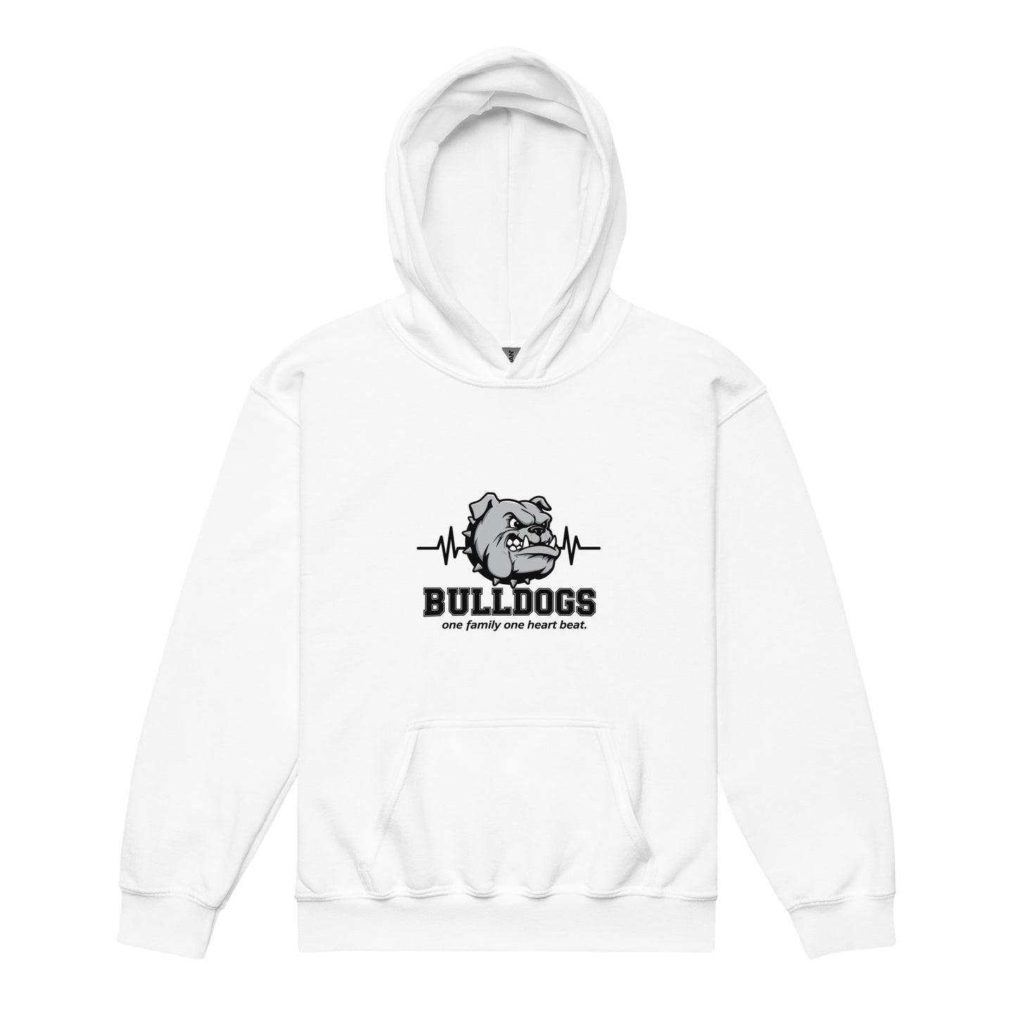 Classic | Youth Hoodie | Celina Recreational Football Black | Bulldogs Crest Logo