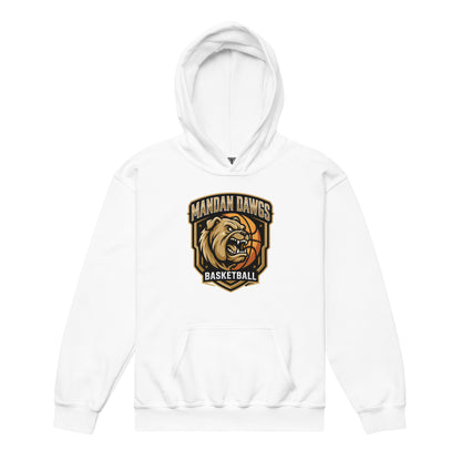 Classic | Youth Hoodie | Mandan Dawgs Basketball | Shield Logo