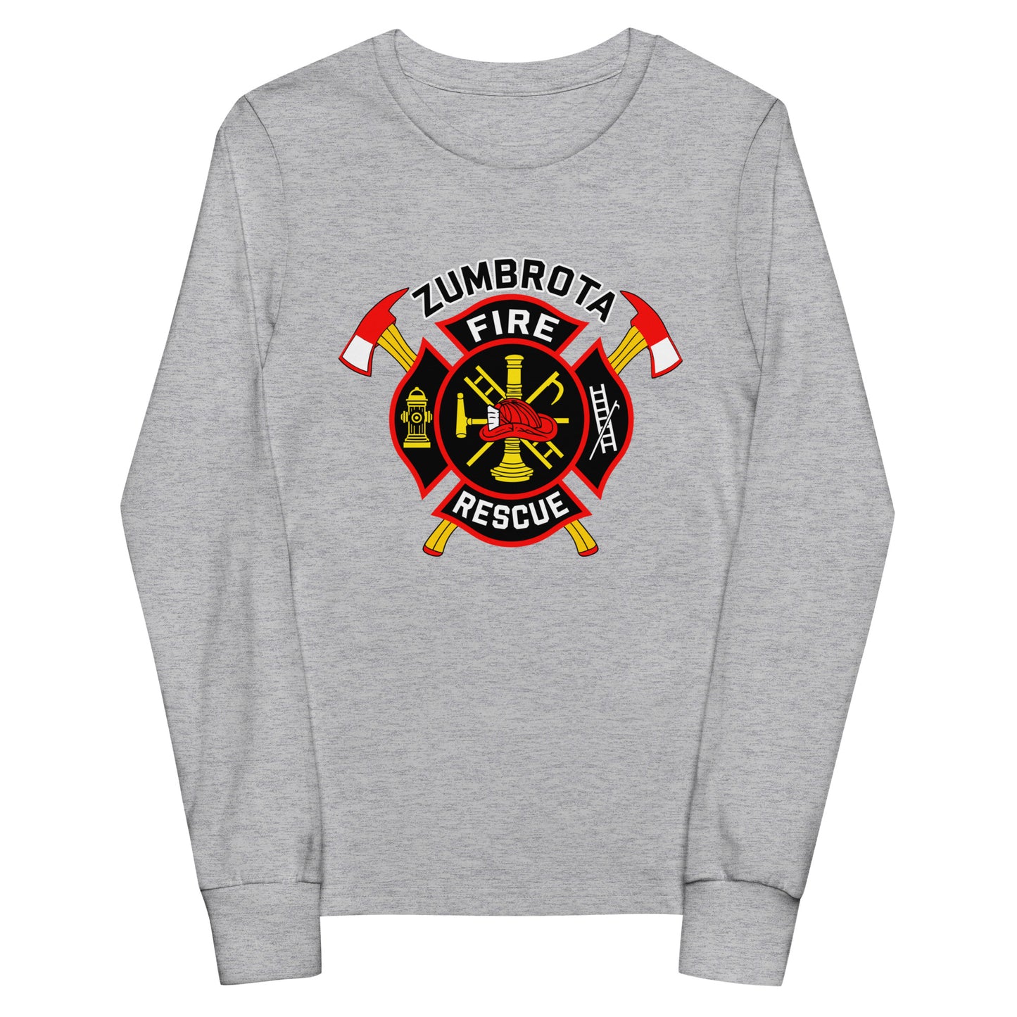 Performance | Youth Long Sleeve T-Shirt | Zumbrota Fire Department | Vanguard Logo